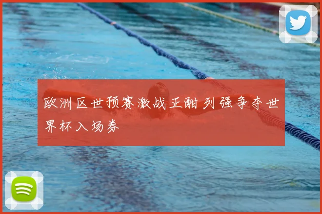 欧洲区世预赛激战正酣 列强争夺世界杯入场券